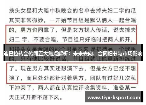 迪巴拉转会传闻五大焦点解析：未来去向、合同细节与市场影响